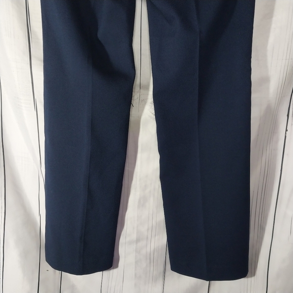 Loft Petites High Waisted Straight Leg Navy Blue Pants - Picture 9 of 11